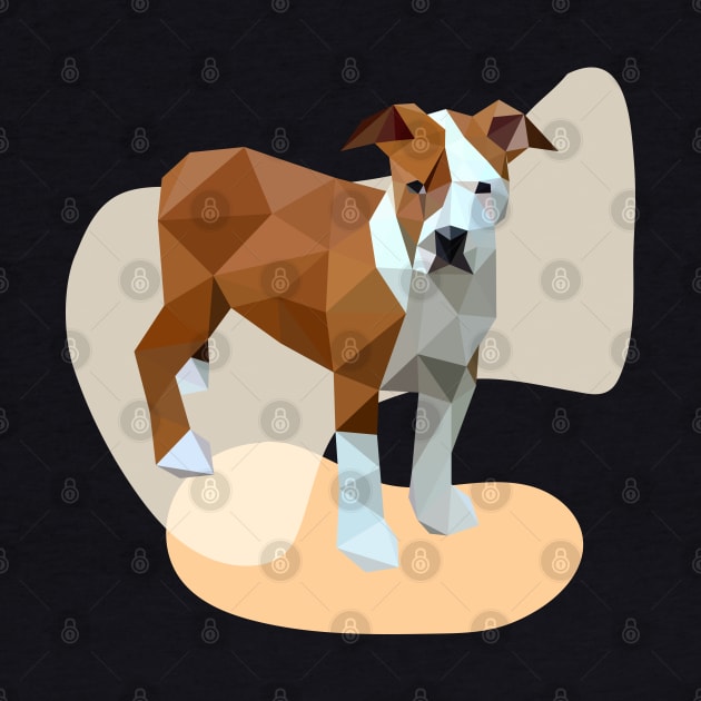 Bull dog Geometric Pet Vector art Low poly by Origami Fashion